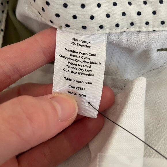 NEW NWT TALBOTS Perfect Crop Olive Green Button Cuff Cotton Cropped PETITE 16P - Picture 11 of 16